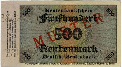 Rental bank mark 500 rental marks 1923