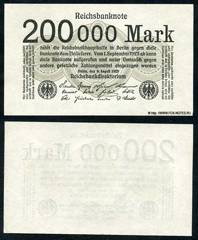 Germany Imperial banknote 200,000 marks 1923