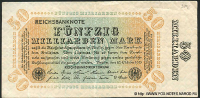Germany 50 billion marks 1923