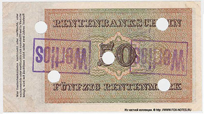 Rental bank mark 50 rental marks 1923