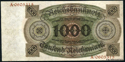 Imperial banknote of 1000 Reichsmarks 1924