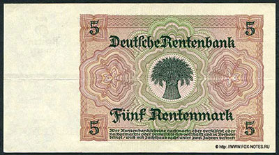 Germany 5 rental marks 1926