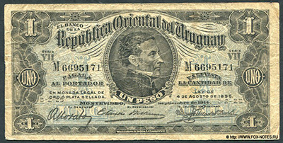 Uruguay 1 peso 1914