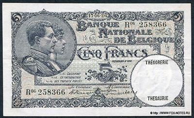 Belgium 5 francs 1926