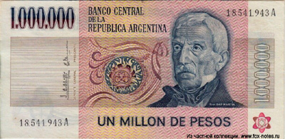 Argentina 1,000,000 pesos 1980