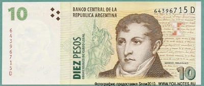 Argentina 10 pesos 1998