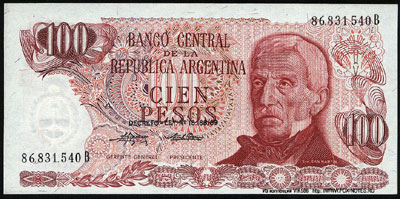 Argentina 100 pesos 1973