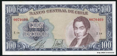 Chile 100 peso note