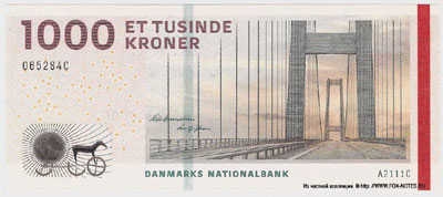 Denmark 1000 kroons 2011