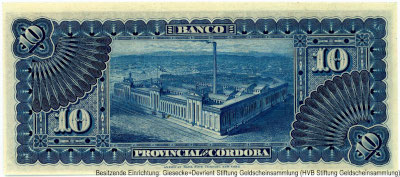 Banco Provincial de Cordoba 10 pesos — ENERO 1º DE 1889.