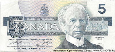 Canada $5 1986