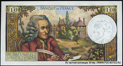 France Banque de France 10 frances1965 Voltaire
