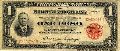 Philippines 1 peso 1924