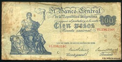 Argentina 100 pesos 1935