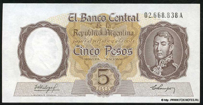 Argentina 5 pesos 1960