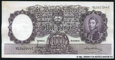 Argentina 1000 pesos 1966