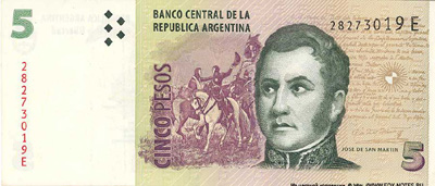 Argentina 5 pesos 2003