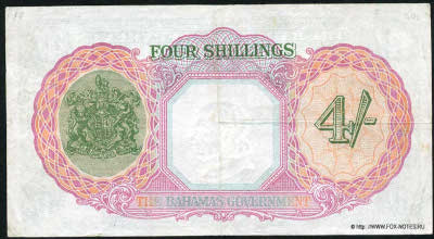 Bahamas Governement  4 shillings 1936
