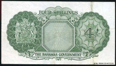 Bahamas Governement  4 shillings 1953