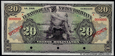 Bolivia 20 boliviano 1911