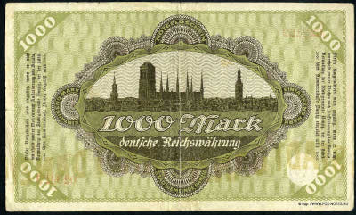Danzig Banknote 1000 marks 1922