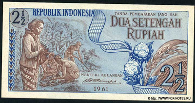 Indonesia Rs 2 1/2 1961