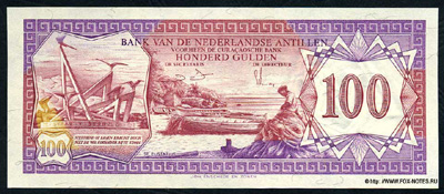 Netherlands Antilles 100 guilders 1981