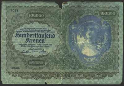 Austria 10000 kroons 1922