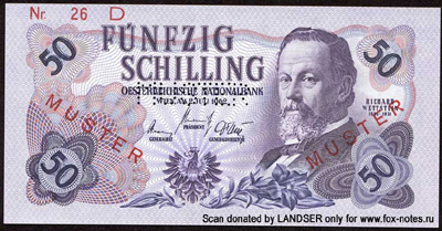 Austrian National Bank. 50 shilling note 1962 .