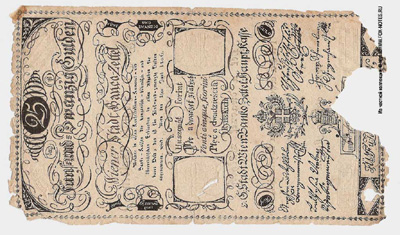 Wiener-Stadt-Banco-Zettel. 25 Gulden 1806.