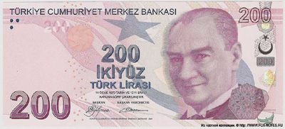 Turkey 200 lire 2009 
